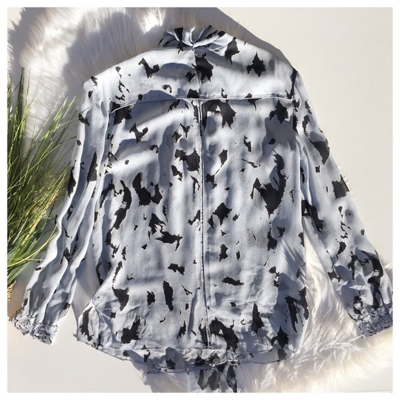 PROENZA SCHOULER BLUE SILK TOP - Picture 8 of 8